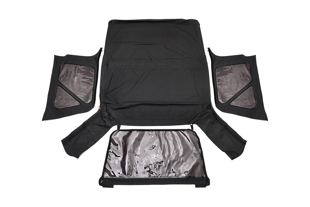 Jeep Wrangler Soft Top - Full Doors - Rough Country - Black - '97-'06